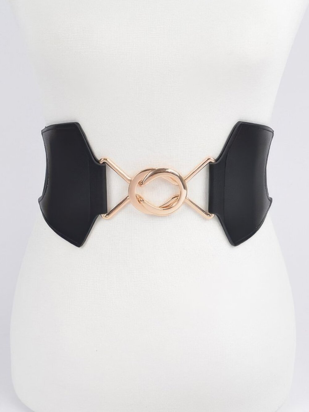 Faux Leather Plus Size Elastic Belt